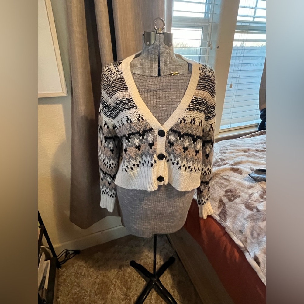 Cropped Cardigan Sweater